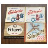 (4)VINTAGE 'BEER BOTTLE' LABELS-ASSORTED