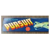 (45 COUNT) VINTAGE CRATE LABEL-'PURSUIT'