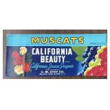 (5 COUNT) VINTAGE CRATE LABEL-'MUSCATS'