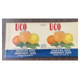 (4 COUNT) VINTAGE CAN LABEL-'UCO'