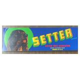 (50 COUNT) VINTAGE CRATE LABEL-'SETTER'