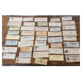 (42)'OLD' BANK CANCELLED CHECKS-'1874-1942'