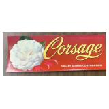 (6 COUNT) VINTAGE CRATE LABEL-'CORSAGE'