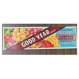 (5 COUNT) VINTAGE CRATE LABEL-'GOOD YEAR'