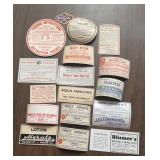 (17)VINTAGE 'PHARMACY BOTTLE' LABELS-'1906-1940'