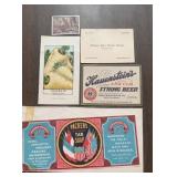 (5)VINTAGE PAPER ITEMS-'1920's-1940's'