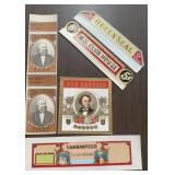 (5)VINTAGE 'CIGAR BOX' LABELS-'1940's-1960'S'