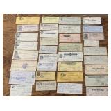(34)'OLD' BANK CANCELLED CHECKS-'1852-1965'