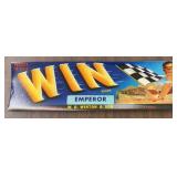 (5 COUNT) VINTAGE CRATE LABEL-'WIN'