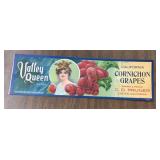 (5 COUNT) VINTAGE CRATE LABEL-'VALLEY QUEEN'