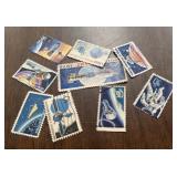 (9)'SPACE RELATED' POSTAGE STAMPS-'1966-1999'