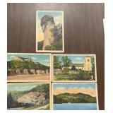 (5)VINTAGE 'LINEN' POSTCARDS-'1940-1960'
