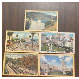 (5)VINTAGE 'CALIFORNIA' POSTCARDS-'1940's'