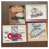 (4)VINTAGE 'BEER' BOTTLE LABELS-ASSORTED