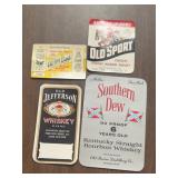 (4)VINTAGE 'WHISKEY' BOTTLE LABELS-'1906-1940'