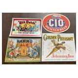 (4)VINTAGE 'BEER' BOTTLE LABELS-ASSORTED