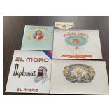 (5)VINTAGE 'CIGAR' BOX LABELS=1940's-1960's'