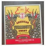 (25 COUNT) '1934' VERMOUTH BOTTLE LABEL-SANDUSKY,