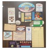 (18)VINTAGE 'PAPER' ITEMS-'1920's-1950's'