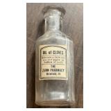 VINTAGE PHARMACY BOTTLE W/LABEL
