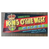 (5 COUNT) VINTAGE CRATE LABEL-'KING O' THE WEST'