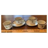 "IMPERIAL WENTWORTH"-(4)CUPS & (2)SAUCERS