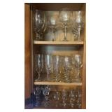 ITEMS FROM THE KITCHEN CABINET-STEMWARE & GLASSES