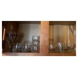 ITEMS FROM THE KITCHEN CABINET-GLASSWARE ITEMS