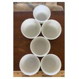 (5)ANCHOR HOCKING & (1)GLASBAKE CUSTARD CUPS