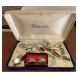 "GENTLEMENS" JEWELRY RELATED ITEMS W/CASE