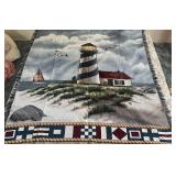 LAP THROW-"LIGHTHOUSE" DESIGN