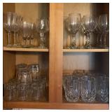 ITEMS FROM THE KITCHEN CABINET-STEMWARE & GLASSES