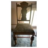 VINTAGE "T" BACK CHAIR W/PADDED SEAT