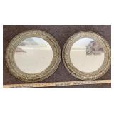 (2)"PLASTIC" FRAMED MIRRORS