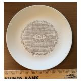 "1962" CALENDAR PLATE