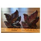 (SET)BOOKENDS-"SYROCO WOOD"
