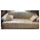 UPHOLSTERED SOFA W/(2)PILLOWS