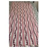 AFGHAN THROW-"REDS/PINKS"