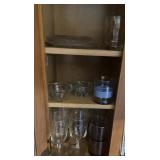 ITEMS FROM THE KITCHEN CABINET-GLASSWARE ITEMS