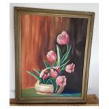 FRAMED ARTWORK~OIL ON BOARD-APPROX. 21ï¿½x26ï¿½