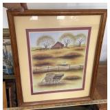 FRAMED DECOR-APPROX. 16"x20"