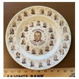 "U.S. PRESIDENTS" COLLECTOR PLATE-"LBJ & BEFORE"