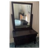 VINTAGE "LOW~BOY" DRESSER W/YOLKED MIRROR