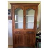 VINTAGE GLASS DOOR CUPBOARD-CHECK OUT THE PIC
