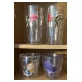 ITEMS FROM THE KITCHEN CABINET-PLASTIC GLASSES