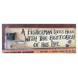 WOODEN DECOR SIGN-"FISHERMAN"