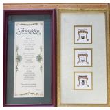 FRAMED WALL ARTWORK-APPROX. 28"x14" EACH