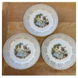 (3~COUNT)VINTAGE PLATE-CHECK OUT THE PIC