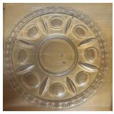 GLASS EGG PLATE