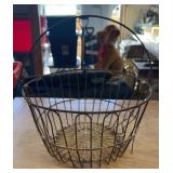 VINTAGE METAL "EGG" BASKET